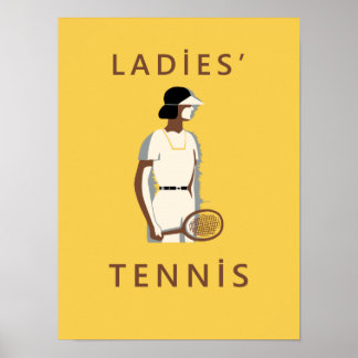 Poster Estilo retrô Tênis das damas
