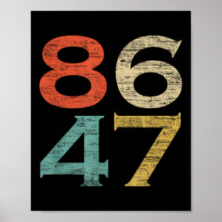Poster Estilo Retroativo Clássico Vintage 8647 86 47 Anti