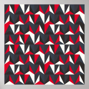 Poster Estilo retroativo e Vintage com forma geométrica, 