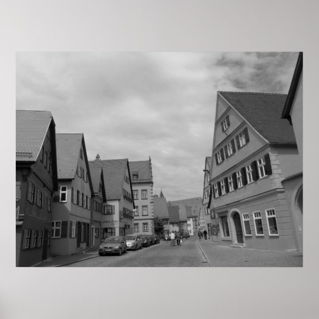 Poster Estilo Timberado Casas Europeias (Frente)