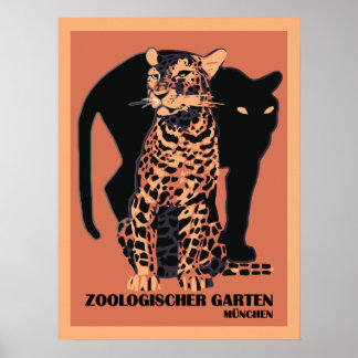 Poster Estilo Vintage Zoo Munique