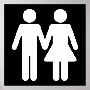 Pôster Estilo WC casal