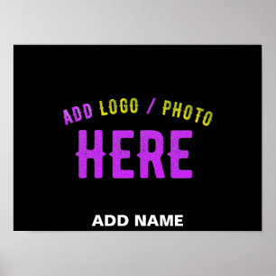 POSTER ESTILOSO MODERNO PERSONALIZÁVEL PRETO VERIFICADO C