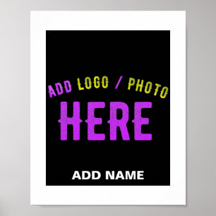 POSTER ESTILOSO MODERNO PERSONALIZÁVEL PRETO VERIFICADO C