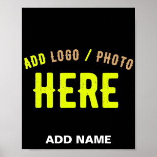 POSTER ESTILOSO MODERNO PERSONALIZÁVEL PRETO VERIFICADO M