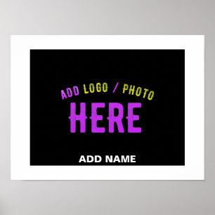 POSTER ESTILOSO MODERNO PERSONALIZÁVEL PRETO VERIFICADO M