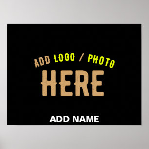 POSTER ESTILOSO MODERNO PERSONALIZÁVEL PRETO VERIFICADO M