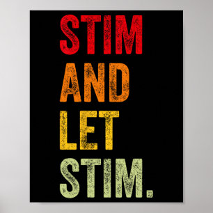 Poster Estim Engraçado E Deixem Stim Autismo Sensibilizar