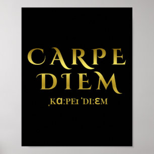 Poster Estimativa do Dia do Carpe Latino Diem Citações In