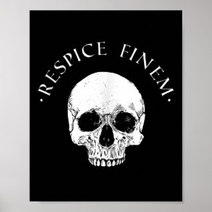 Poster Estojo Filosofia Respice Finem Estoicismo Crânio Q