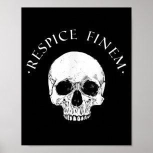 Poster Estojo Filosofia Respice Finem Estoicismo Crânio Q