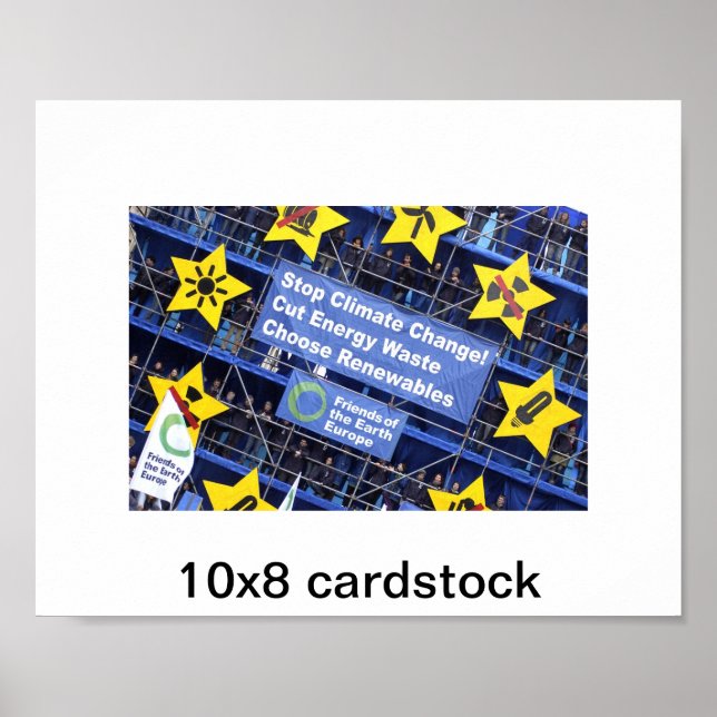 Pôster estoque de cartão 10x8 (Frente)
