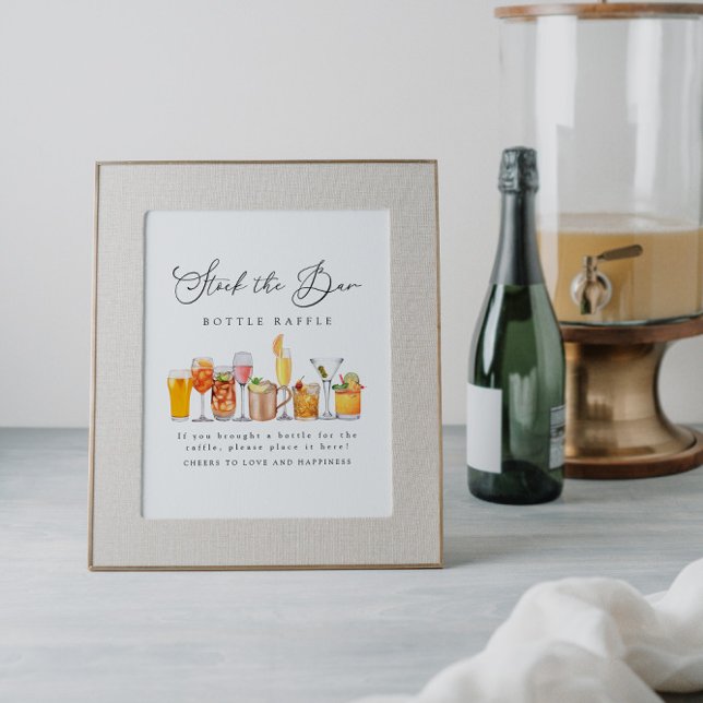 Poster Estoque o Chá Casal Cartaz de Frasco de Bar (Criador carregado)