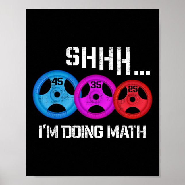 Poster Estou a fazer mágica matemática, e a trabalhar com (Frente)