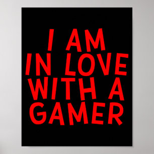 Poster Estou Apaixonado Por Um Gamer Jogo Fofo De Dia Dos