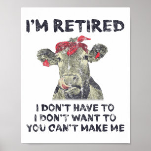 Poster Estou Aposentado Não Preciso Querer Não Posso Ser