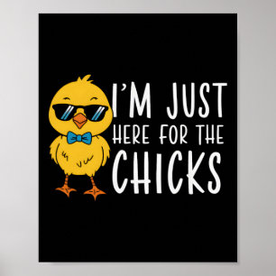 Poster Estou Aqui Apenas Para Pintinhos, Páscoas Bestiais