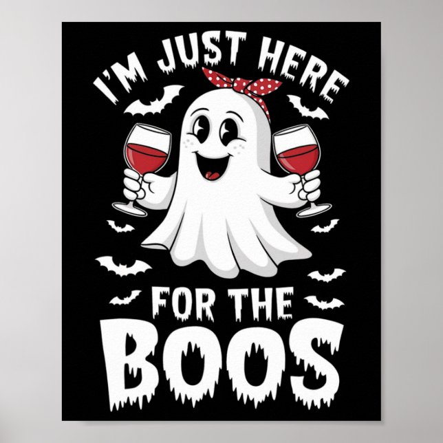Poster Estou aqui para as mulheres do Boos Halloween Ghos (Frente)