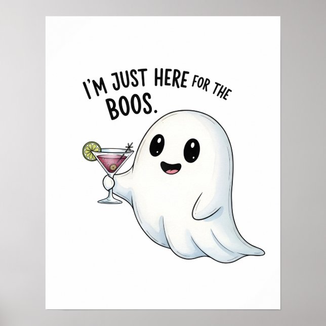Poster Estou aqui para o Boos Halloween (Frente)