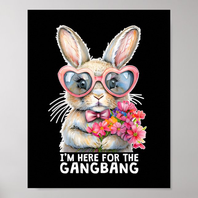 Poster Estou aqui pela Páscoa inapropriada. (Frente)