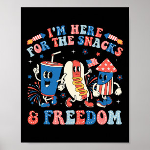 Poster Estou Aqui Pelos Lanches E Liberdade Menino Menina