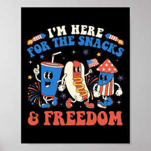 Poster Estou Aqui Pelos Lanches E Liberdade Menino Menina