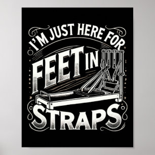 Poster Estou Aqui Pés Em Tiras Pilates Ioga Fitness