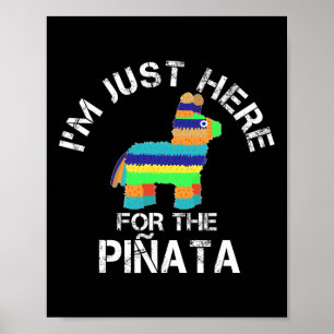 Poster Estou Aqui Só Para A Pinata Divertido Cinco De Mai