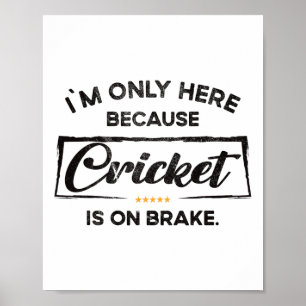 Poster Estou Aqui Somente Por Críquete