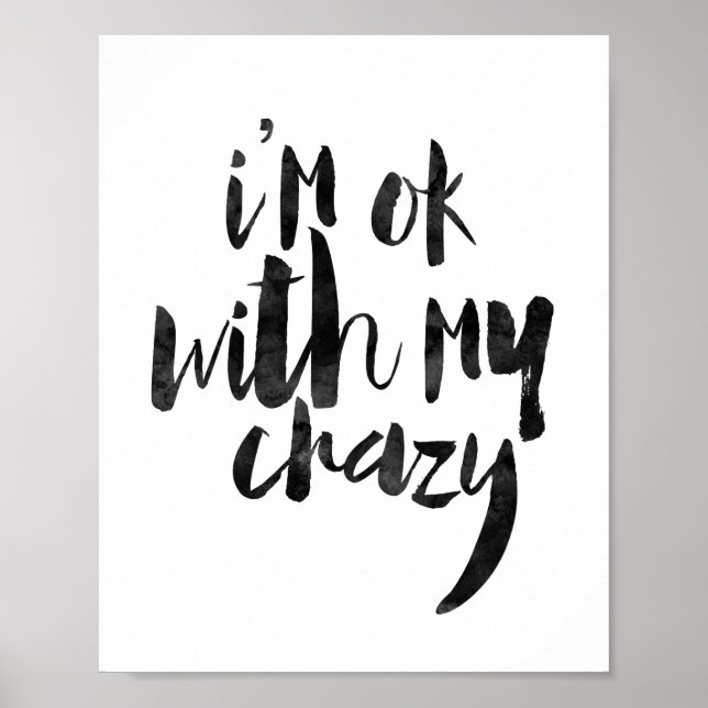Pôster Estou bem com a minha loucura (Frente)