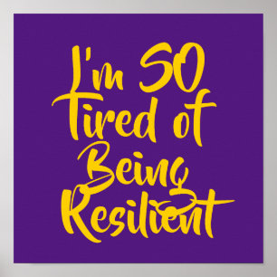 Poster Estou cansado de ser resistente