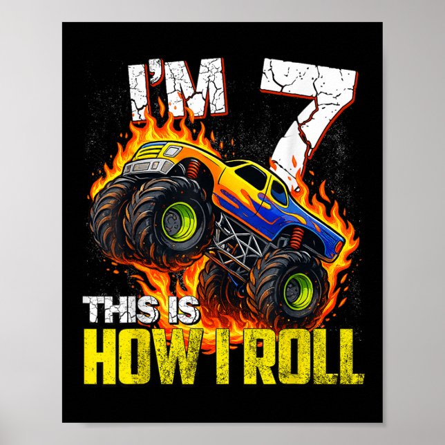 Poster Estou com 7 anos, é assim que eu rolo, 7º aniversá (Frente)