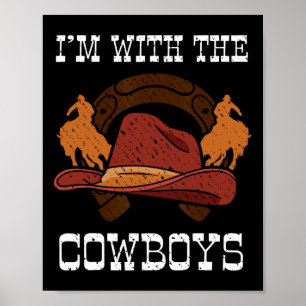 Poster Estou com a Corrida de Cavalo da Corrida de Cowboy