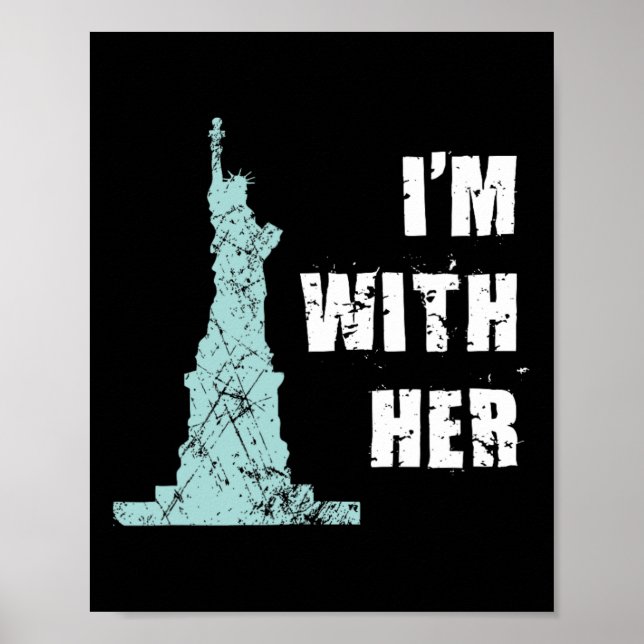 Poster Estou com a estátua da liberdade dela (Frente)