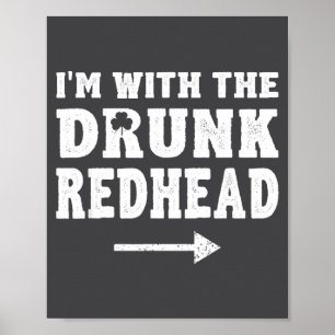 Poster Estou Com A Ruiva Bêbada Dia De São Patrício Engra