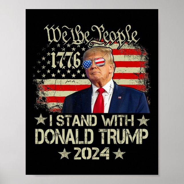 Poster Estou Com Donald Trump Para A Eleição Do President (Frente)