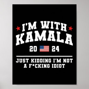 Poster Estou com Kamala só brincando de voto engraçado Do