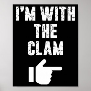 Poster Estou com o Clam Divertido Fácil Brincadeira de Ha
