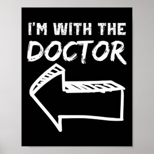 Poster Estou com o Dia de as Bruxas engraçado de seta par