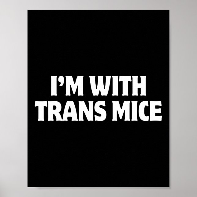 Poster Estou Com Ratos Trans Trump Meme Engraçado Mi Tran (Frente)