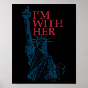 Poster Estou Com Sua Estátua Da Liberdade Kamala Harris
