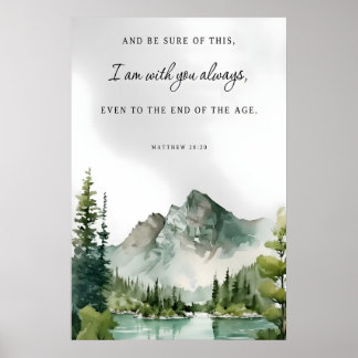 Poster Estou Com Você Sempre Impressão, Mateus 2820