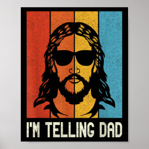 Poster Estou Contando ao Papai - Jesus Usando Óculos de S