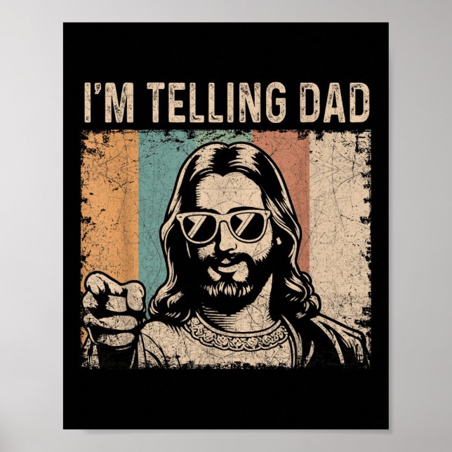 Poster Estou Contando ao Papai Piada Divertida de Jesus H (Frente)