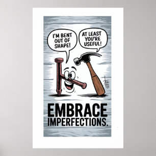 Poster "Estou curvado fora de forma" Ferramenta engraçada