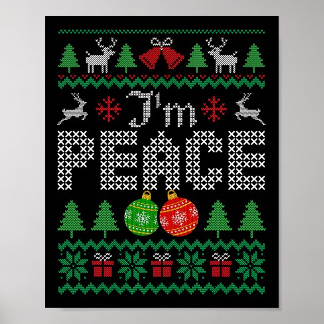 Poster Estou em paz. Vim em Casal de Natal feio (Frente)