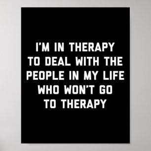 Poster Estou em Terapia - Terapeuta Divertido Defensor da