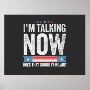 Poster Estou falando agora Trump Kamala Presidente Debate