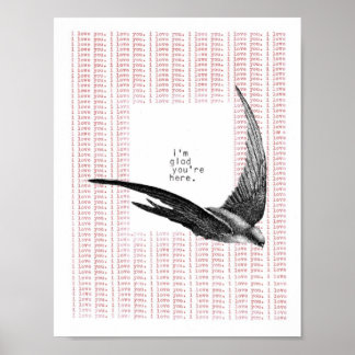 Poster estou feliz que esteja aqui