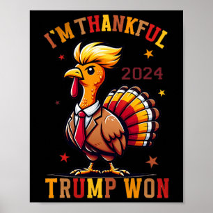 Poster Estou grato Trump Won 2024, trouxe o americano de 